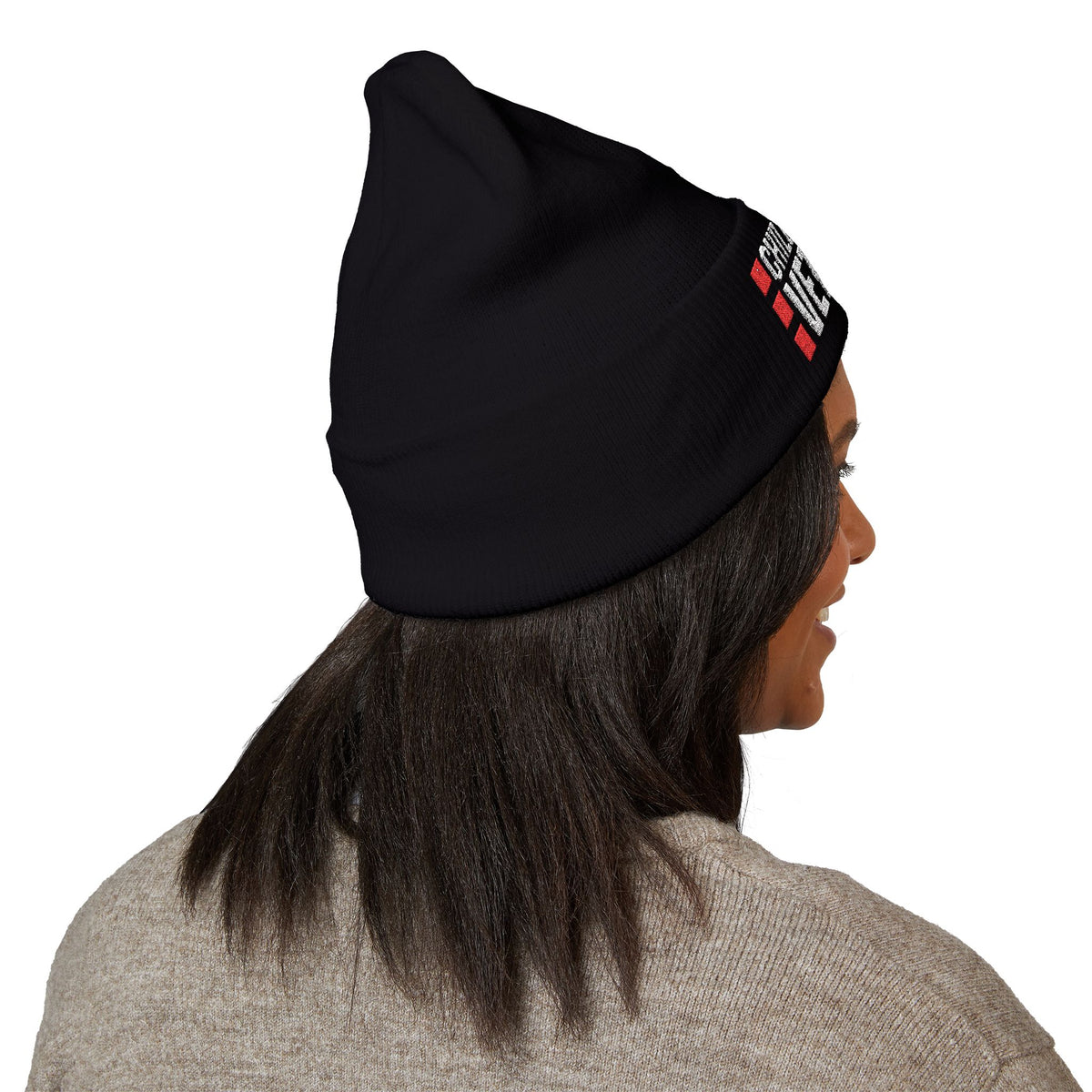 childsupportveteran Embroidered Beanie – Classic Cuffed Winter Hat
