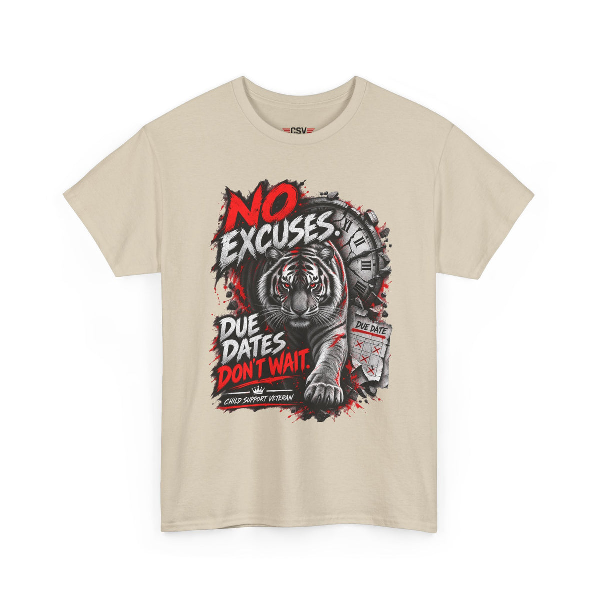 NO EXCUSES Unisex Heavy Cotton Tee