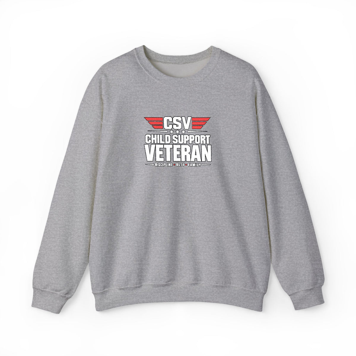 Veteran Dad Sweatshirt — Distressed USA Proud Veteran Crewneck
