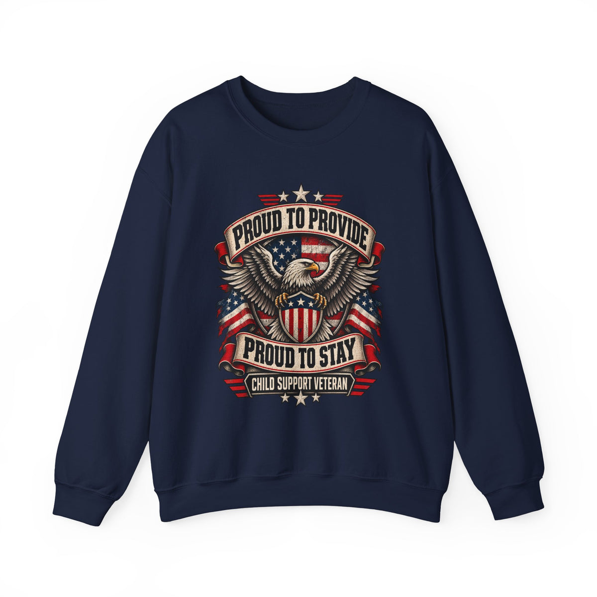 Child Support Veteran Crewneck Sweatshirt — CSV Emblem Pullover