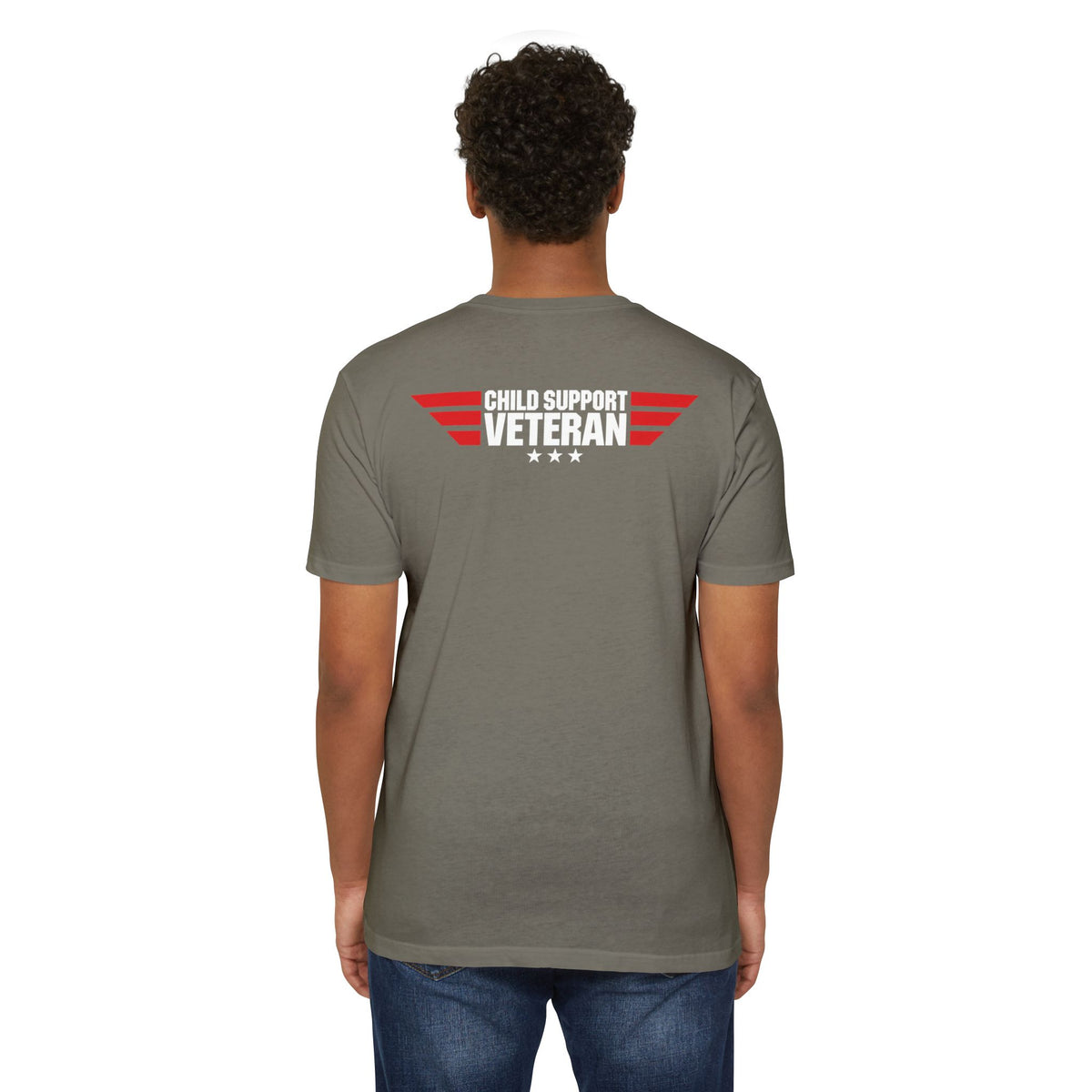 Child Support Veteran T-Shirt — "Real Parents Show Up" Patriotic Dad Shirt