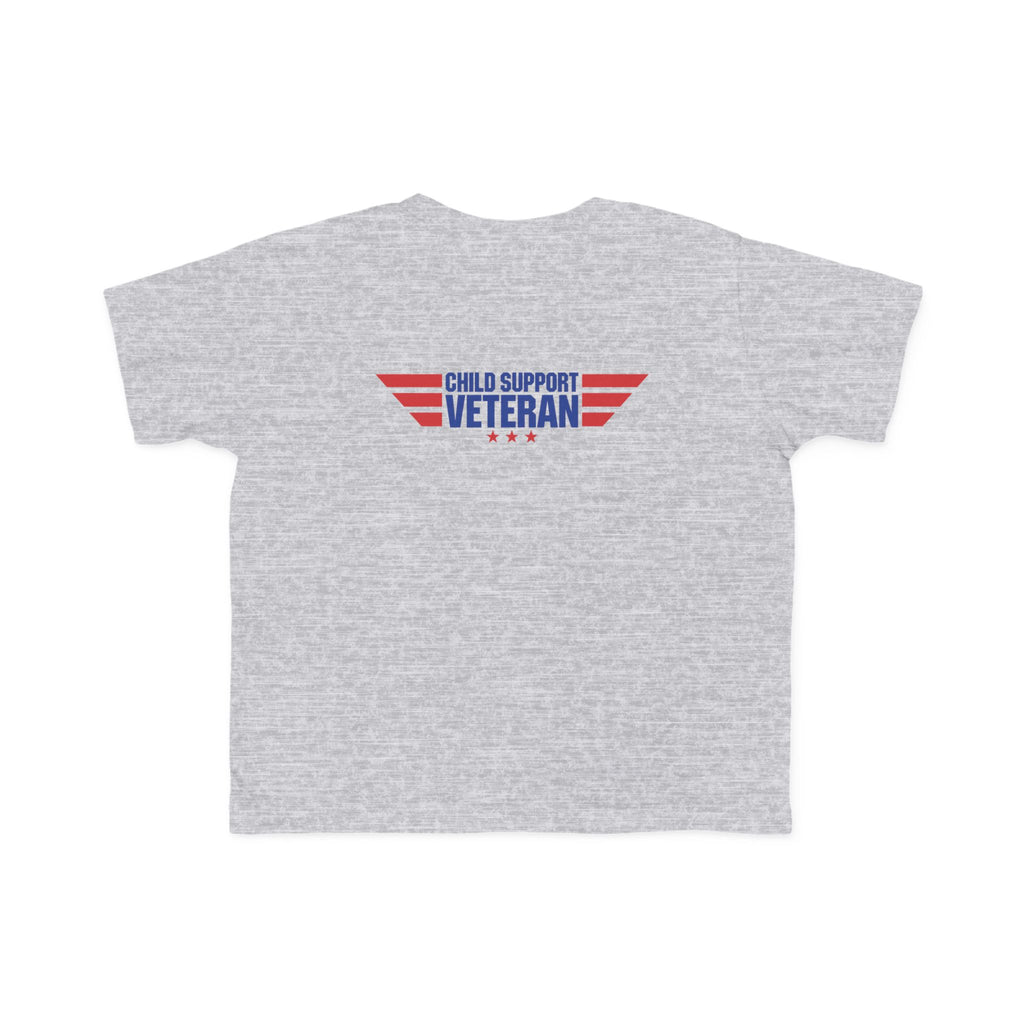 Toddler Tee - "My Dad Child Support Veteran" Patriotic Military Kids Shirt