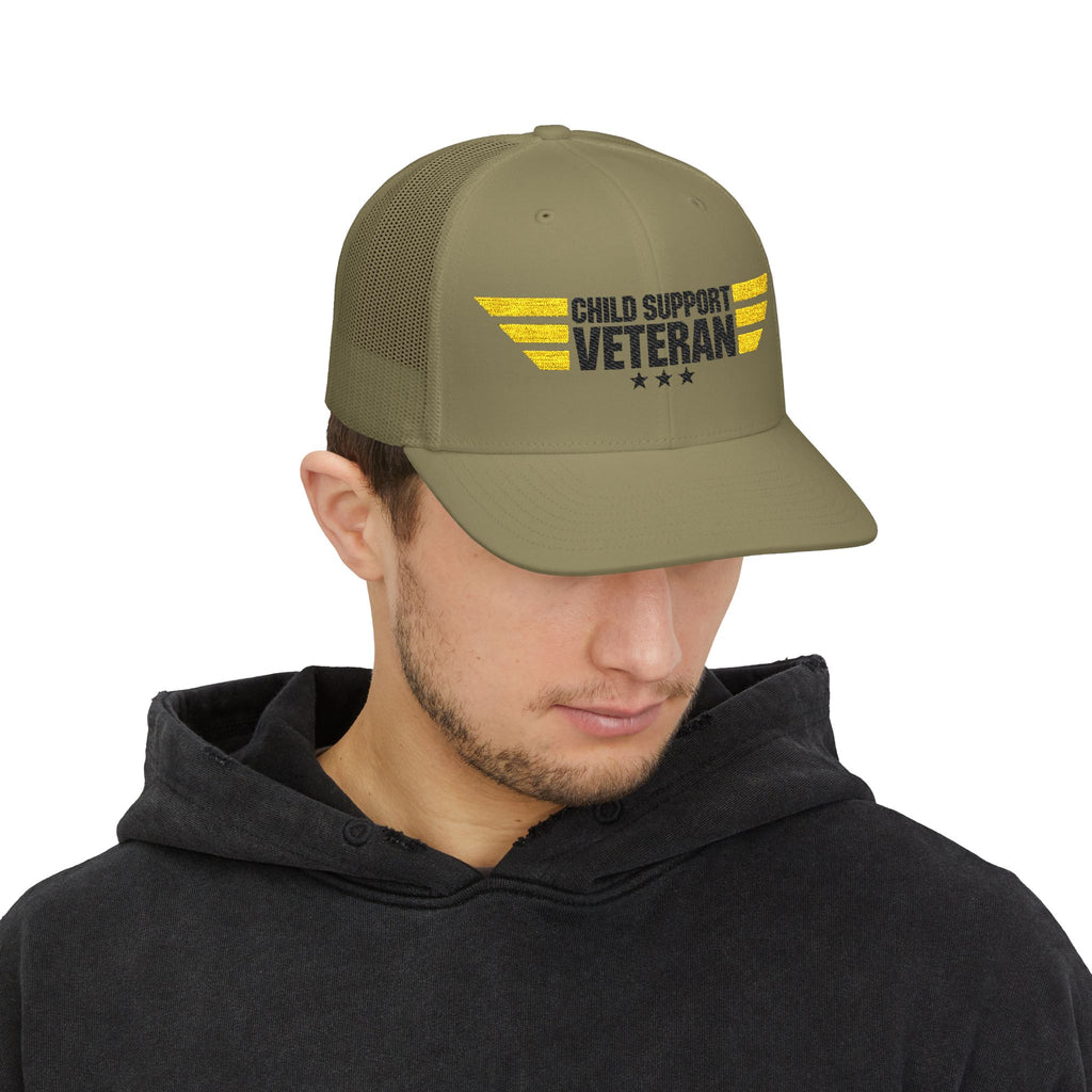 CSV Embroidered Trucker Cap — Retro Winged Logo Snapback