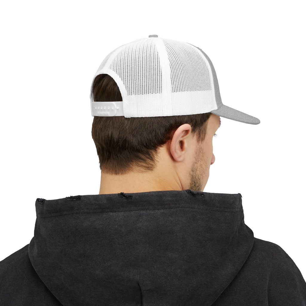 CSV Embroidered Trucker Cap — Retro Winged Logo Snapback