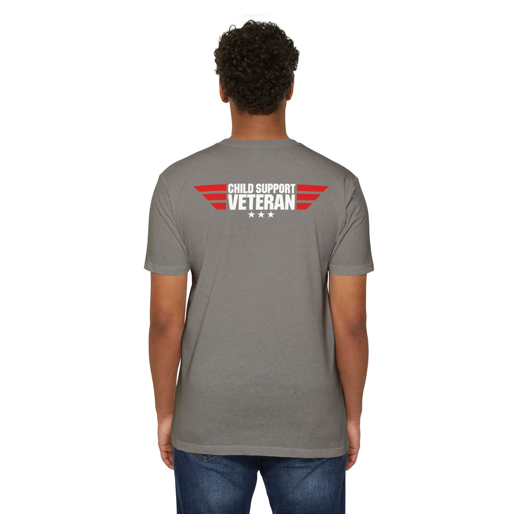 Child Support Veteran T-Shirt — "Real Parents Show Up" Patriotic Dad Shirt