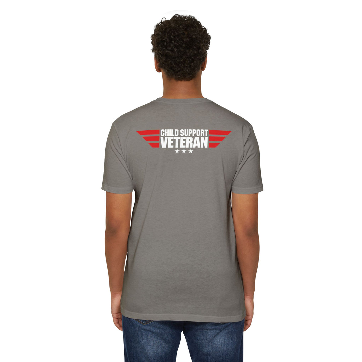 Child Support Veteran T-Shirt — "Real Parents Show Up" Patriotic Dad Shirt