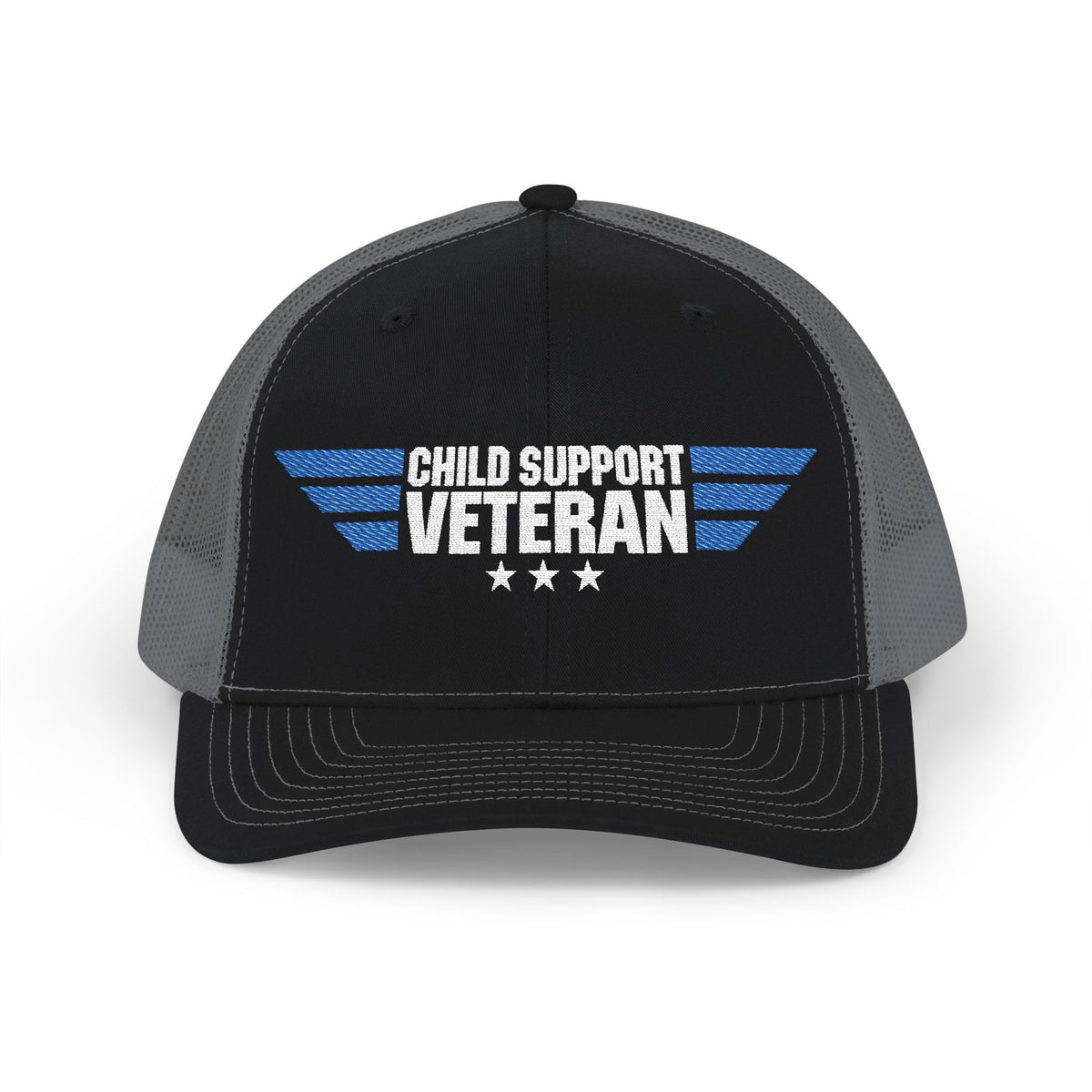 Embroidered Trucker Cap — Retro Winged Logo Snapback