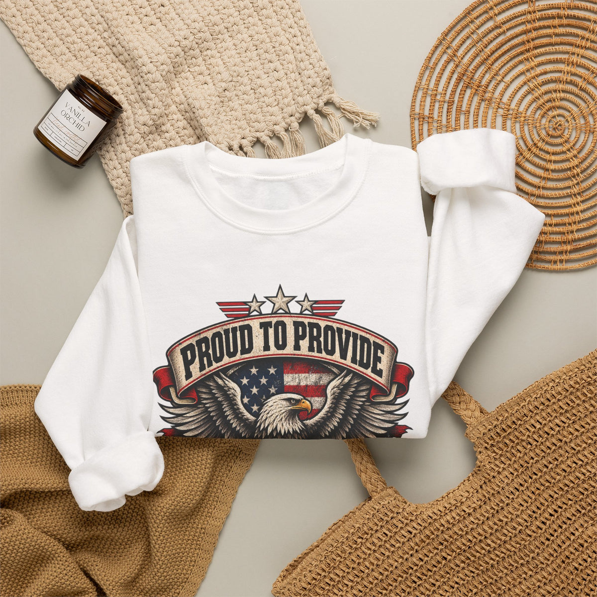 Child Support Veteran Crewneck Sweatshirt — CSV Emblem Pullover