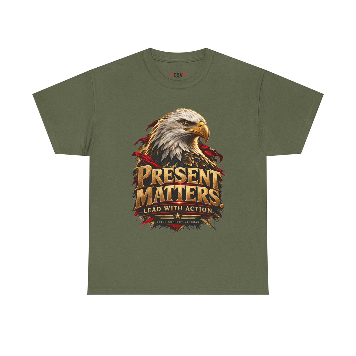 PRESENT MATTERS Child Support Veteran T‑Shirt
