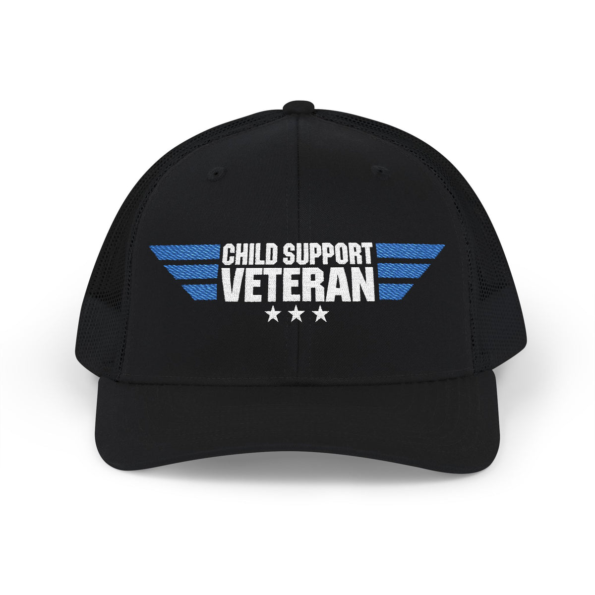 Embroidered Trucker Cap — Retro Winged Logo Snapback