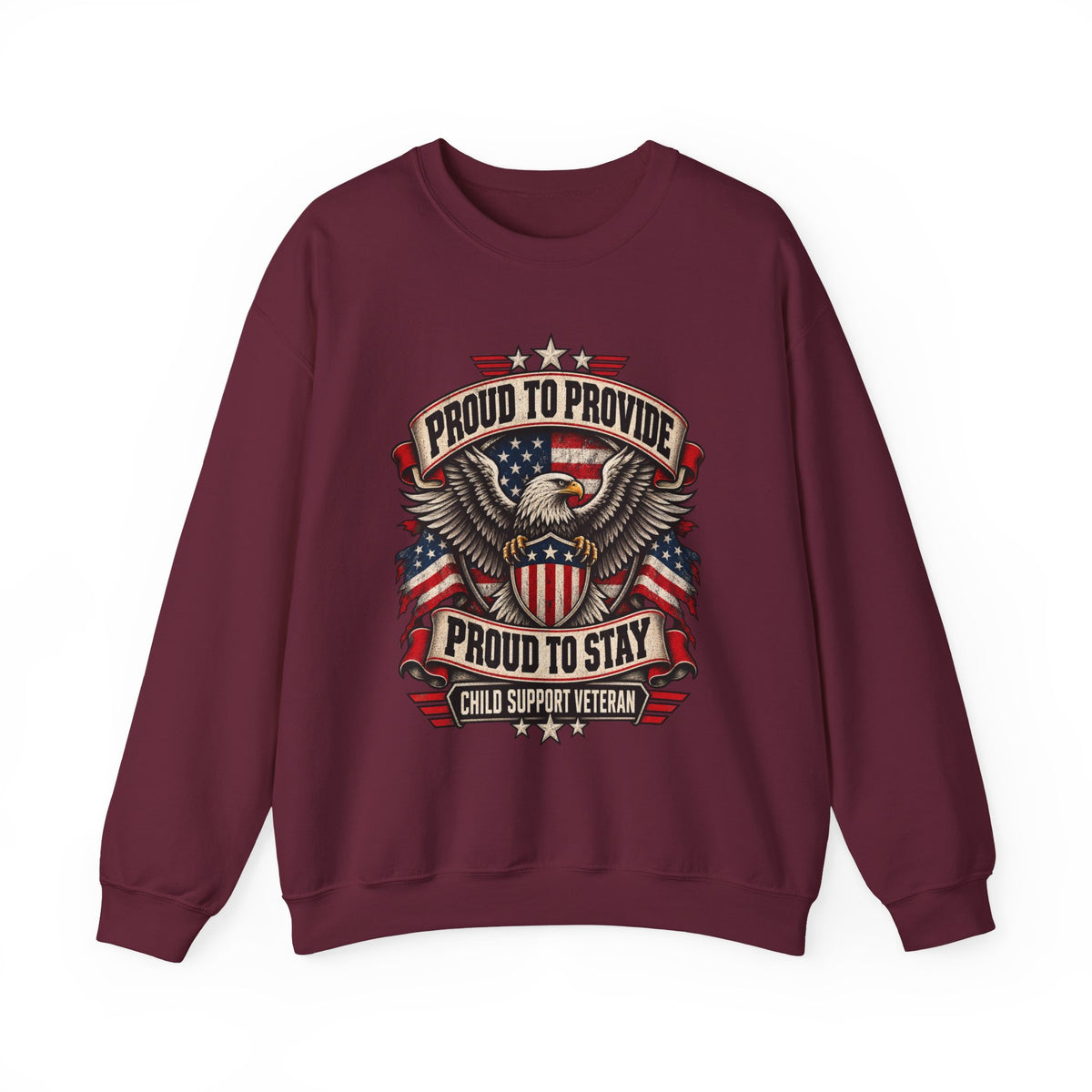 Child Support Veteran Crewneck Sweatshirt — CSV Emblem Pullover