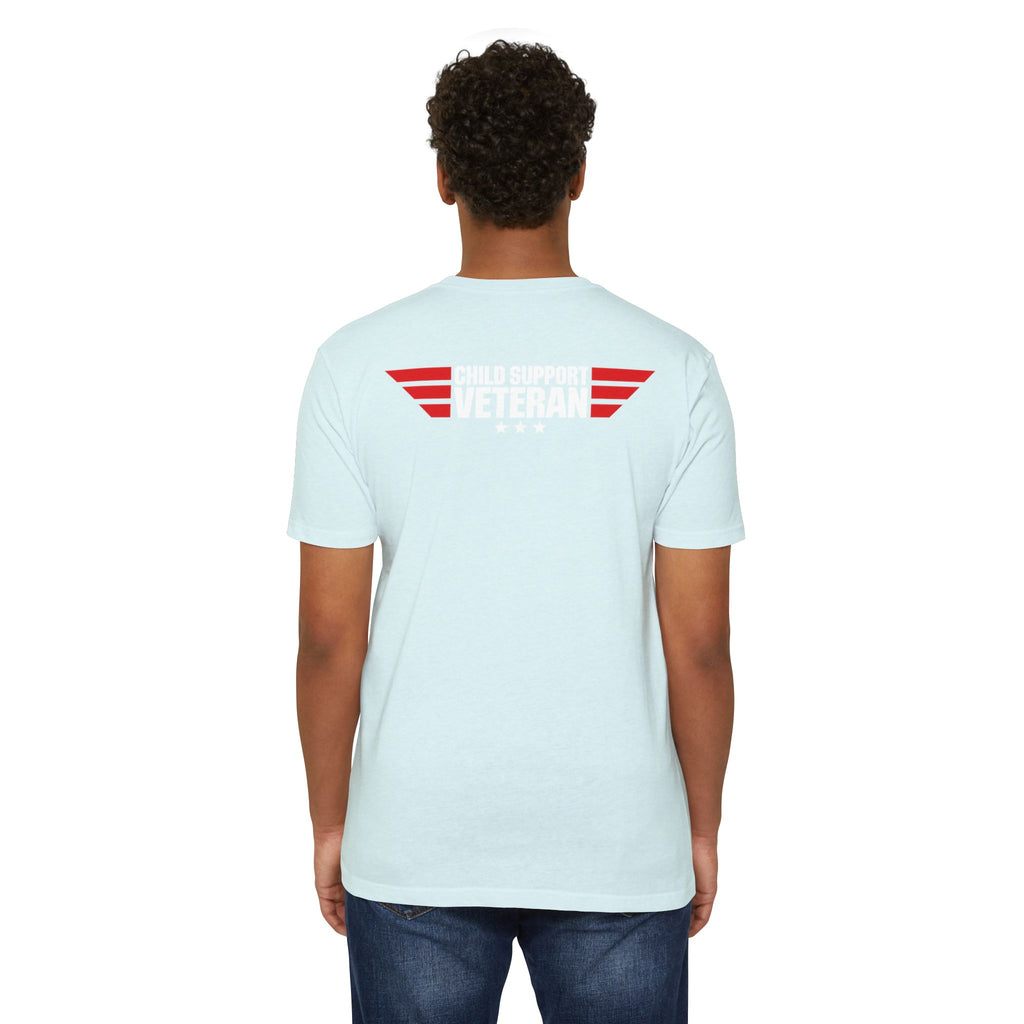 Child Support Veteran T-Shirt — "Real Parents Show Up" Patriotic Dad Shirt